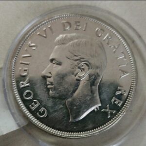 Uncirculated 1947 ML Canada Silver Dollar Variety Coin