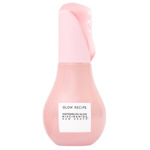 Glow Recipe Watermelon Niacinamide Dew Drops, Korean Niacinamide Serum Drops, Hydrating Face Serum + Primer & Liquid Highlighter, Hyaluronic Acid, Dewy Glow (40ml)